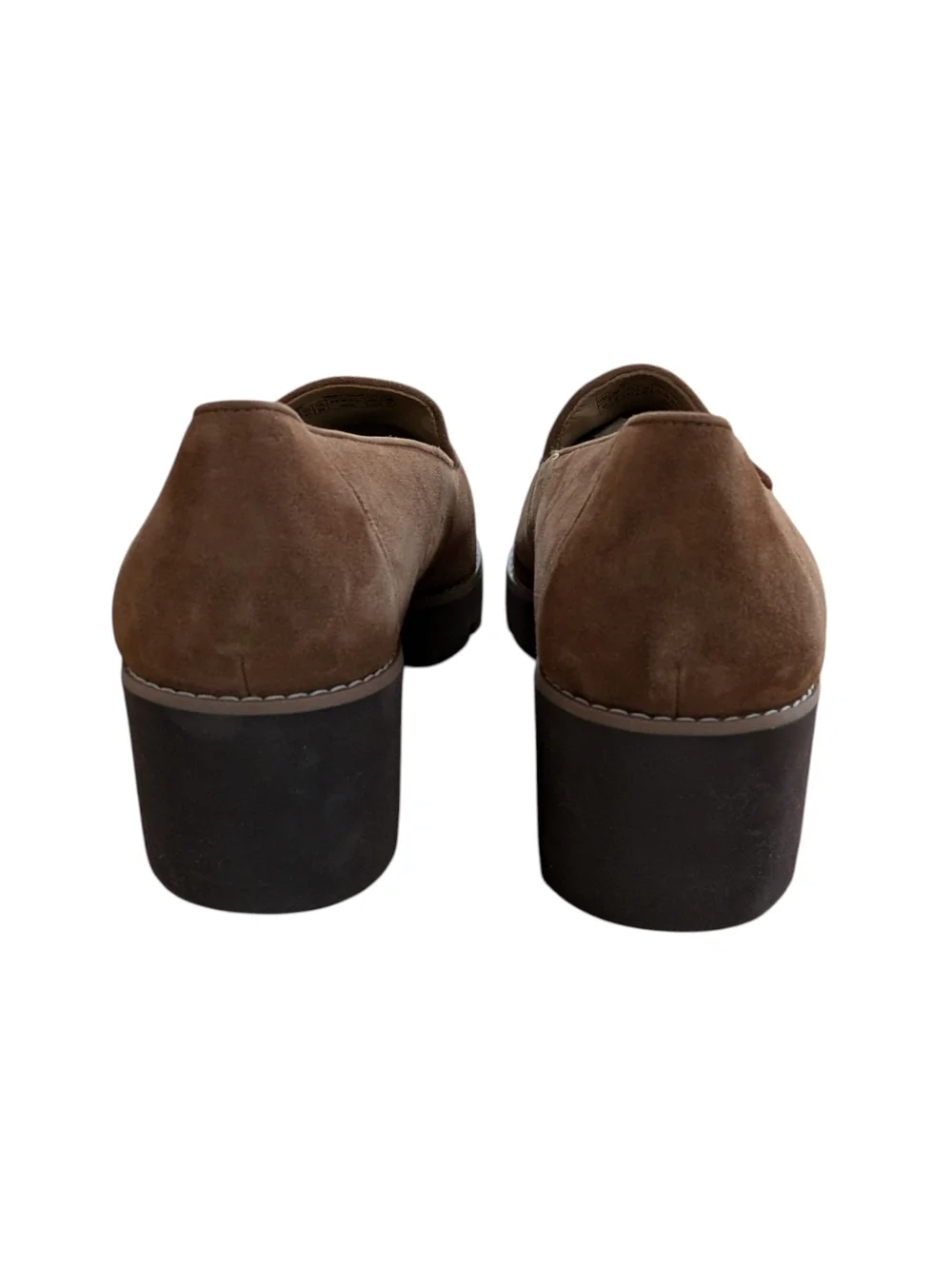 Vionic Ava Suede Wedge Loafer Brown Size 10 Wide - Picture 5 of 12